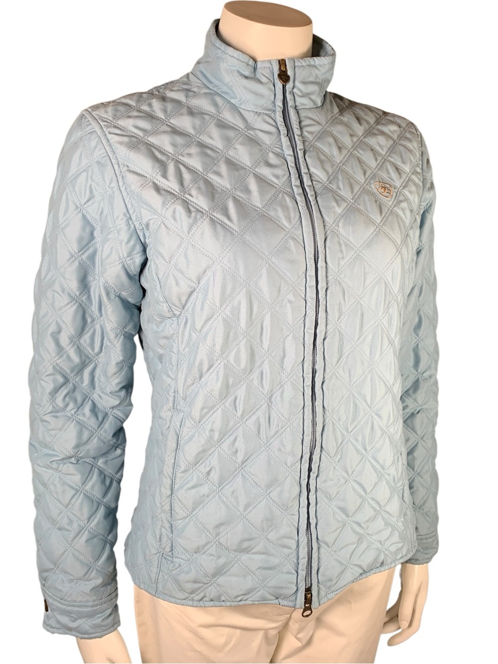 Vintage Ariat Blue Quilted Equestrian Riding Jacket Medium